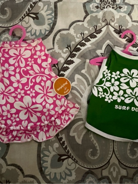 Other - Surf Dog Floral Dog Dress - Pink and Green